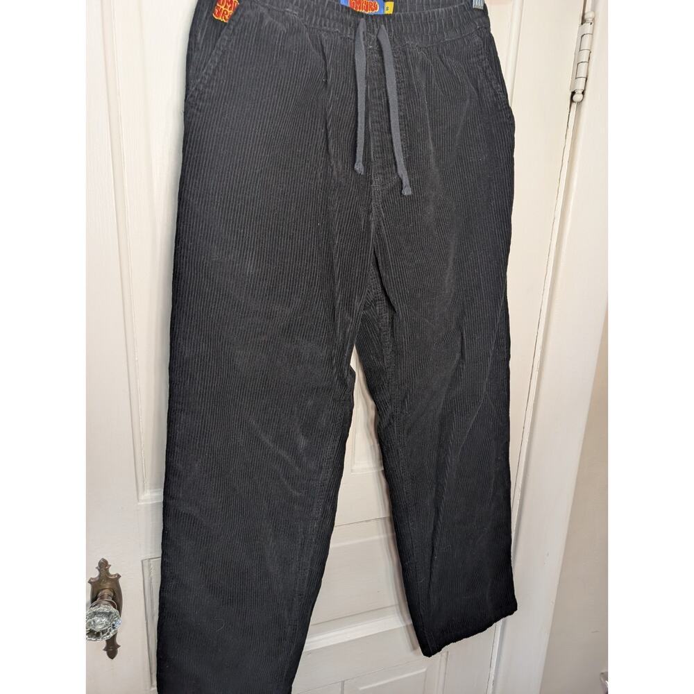 Empyre Black Corduroy Relax Wide Skater Pants Women's Small Y2K Inspired (882) - Picture 2 of 5